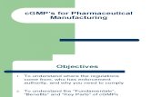Cgmps for Pharmaceutical Manufacturing