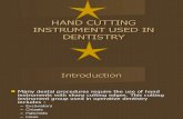 Hand Cutting Instrument Used in Dentistry