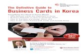 The Definitive Guide to Business Cards in Korea Edition