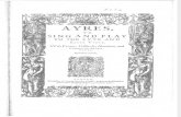 Ayres to Sing and Play to the Lute and Basse Violl With Pauin Galliards Almaines and Corantos for the Lyra Violl