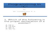 QUIZ Programming in C