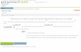 Islamic Path - Benefits of Reciting the Most Beautiful Names of Allah