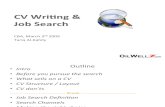 CV Writing & Job Search Lecture-- CBA Workshop