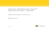 Veritas NetBackup 6.5 Vault Administrator's Guide