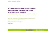 Climate Change and Women Farmers in Burkina Faso: Impact and adaptation policies and practices