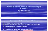 Goals and Tools of Foreign Policy