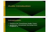 Audio Introduction