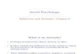Behavior and Attitudes CH4