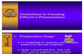 Guidelines in Creating Effective Presentations
