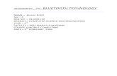 Assignment on Bluetooth Technology