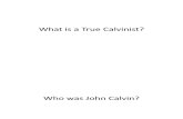 What is a True Calvinist - Day 1