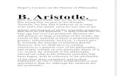 Aristoteles - Leitura de Hegel