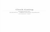 Clock Gating Report - digital systems synthesis by manraj singh gujral