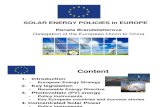 Solar Energy Policies in EU
