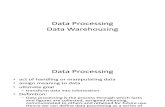 Data Processing & Warehousing Concepts