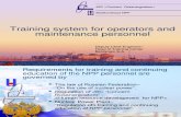 Training system for nuclear operators and maintenance personnel