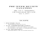 Pre-week Review Taxation