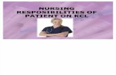 Nursing Resposibilities of Patient on Kcl