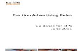 Election Advertising Guidance for MPs