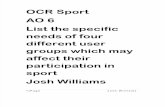 AO 6 - Participation in Sport