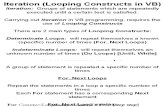 Iteration (Looping Constructs in VB)