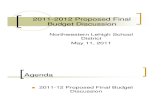Proposed Final Budget Discussion 2011-2012
