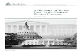 Glossary of terms used in the federal budget process