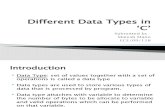 Different Data Types in ‘C’