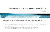 DB Testing Basics