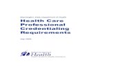 State of WA Requirements for Dental Licensure