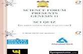Genesis 2011 Sci Quiz Prelims Questions