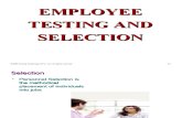 Employment Testing & Selection-HRM