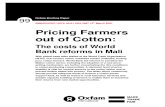 Pricing Farmers out of Cotton: The costs of World Bank reforms in Mali