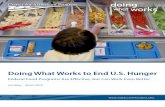 Doing What Works to End U.S. Hunger