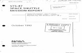 STS-47 Space Shuttle Mission Report
