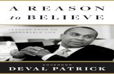 A Reason to Believe by Governor Deval Patrick - Excerpt