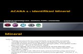ACARA 1 . Mineral Identification