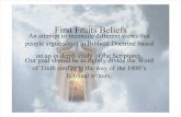 firstfruits beliefs on rapture