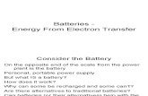 Batteries - Energy from Electron Transfer