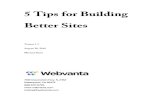 5 Tips for Building Better Sites