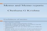 Memo and memo reports