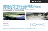 Ceres Report Disclosing Climate Risks & Opportunties in SEC Filings Report Feb/2011