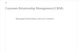 Managing Relationships With Your Customers ( Business)