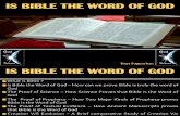 Is Bible the Word of God