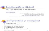 Inteligenta artificiala: Complexitate si emergenta