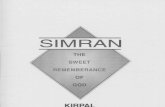 Kirpal Singh - Simran, The Sweet Remembrance Of God