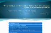 Evaluation of Reaction Kinetics Constants New