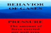Behavior of Gases and Flui