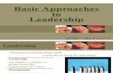 3 Basic Approaches to Leadership