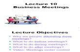 Lecture 10 Business Meetings